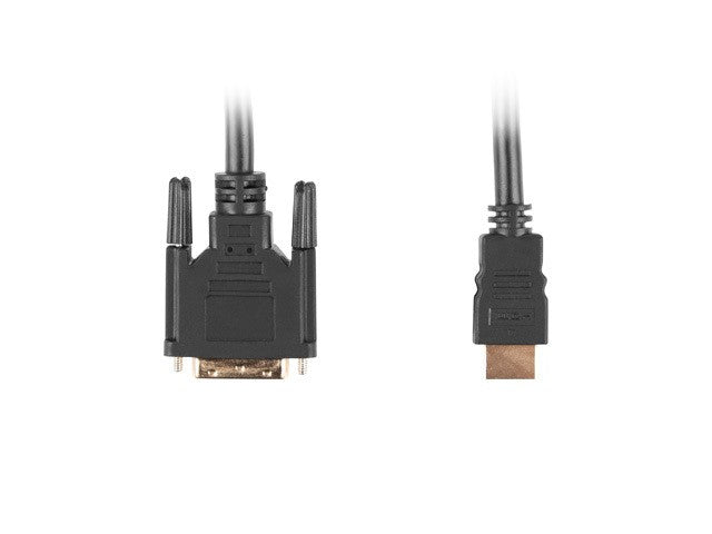 Lanberg CA-HDDV-10CC-0018-BK - 1,8 m - HDMI Type A (Standard) - DVI-D - Mâle - Mâle - Droit