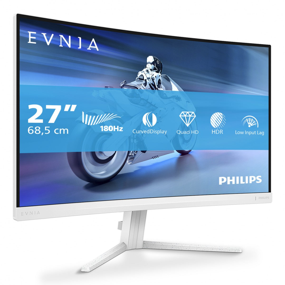 PHILIPS 27M2C5501/00 27p Curved Gaming Monitor 2560x1440 180Hz 1ms 2xHDMI DP white
