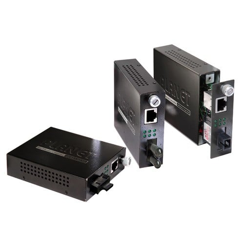 PLANET FST-801 convertisseur de support réseau 100 Mbit/s 1310 nm Multimode Noir