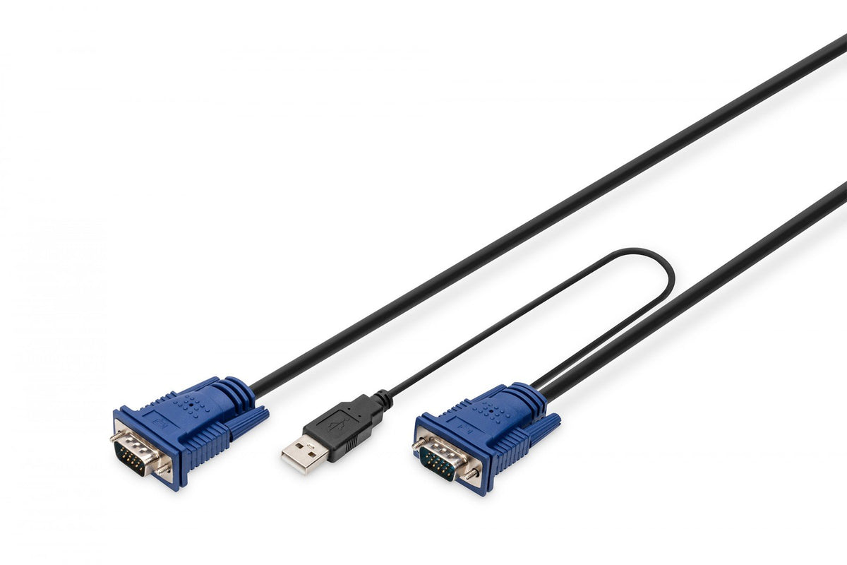 Digitus DS-19232 câble kvm Noir 3 m