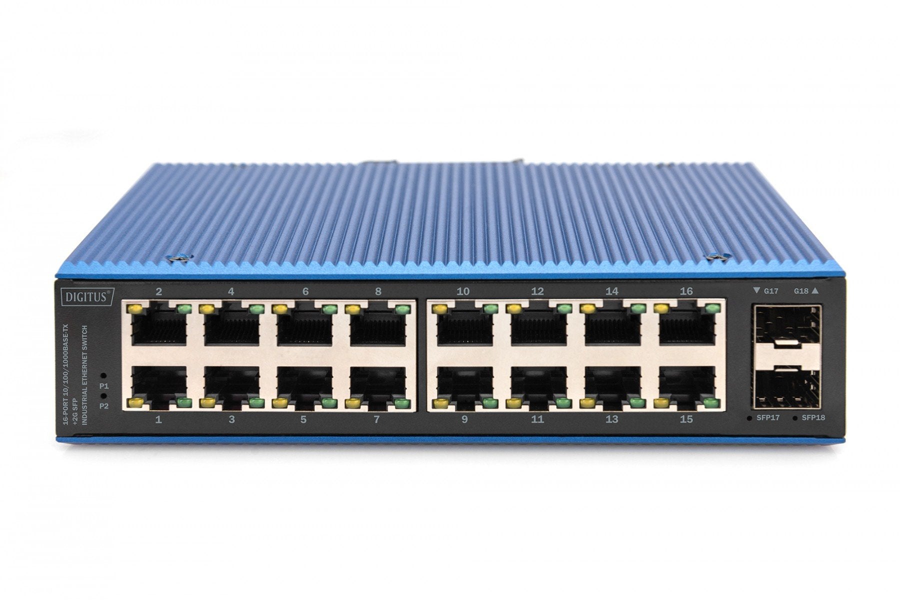 Digitus DN-651138 commutateur réseau Non-géré Gigabit Ethernet (10/100/1000) Noir, Bleu