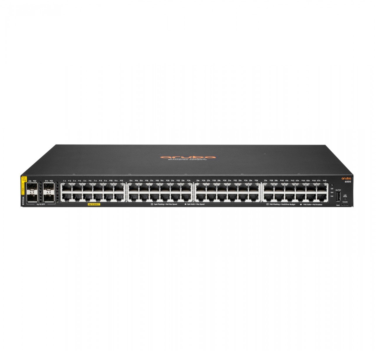 HPE Aruba Networking CX 6000 48G Class4 PoE 4SFP 740W Switch
