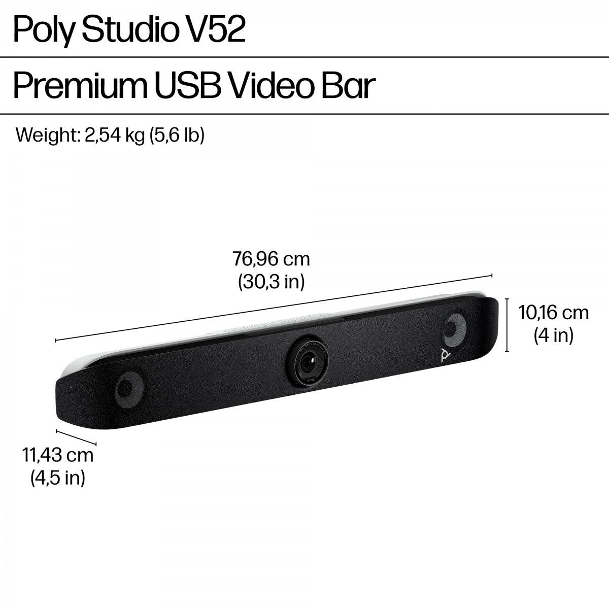 Poly Studio V52 USB Video Bar - EU