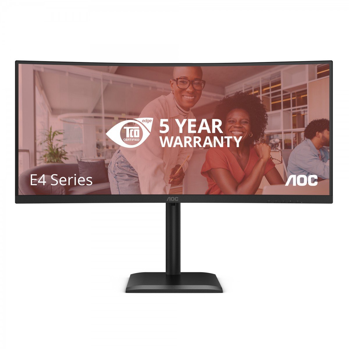 AOC CU34E4CV - Écran incurvé - 34i - 3440 x 1440 UWQHD 120 Hz - VA - 3500:1 - HDR10 - 4 ms - 2xHDMI DP USB-C -HP- GAR 5 ans