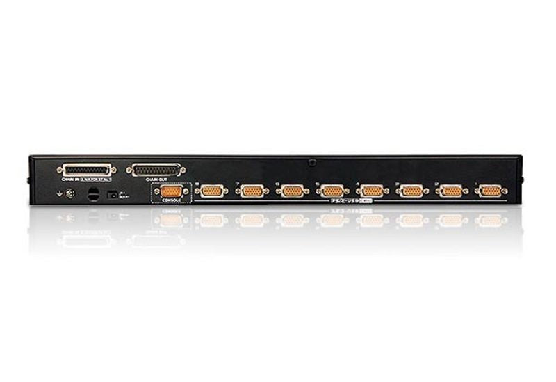 ATEN 8-Port PS/2-USB VGA KVM Switch with Daisy-Chain Port and USB Peripheral Support