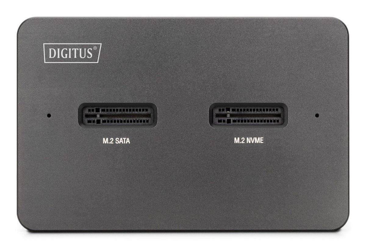 Station d'accueil USB-C 3.2 Gen2 pour disques SSD M.2 Duo NVMe et SATA (max. 2x 4 To) avec lecteur de carte SD-Express 7.1 (max. 2 To), noir