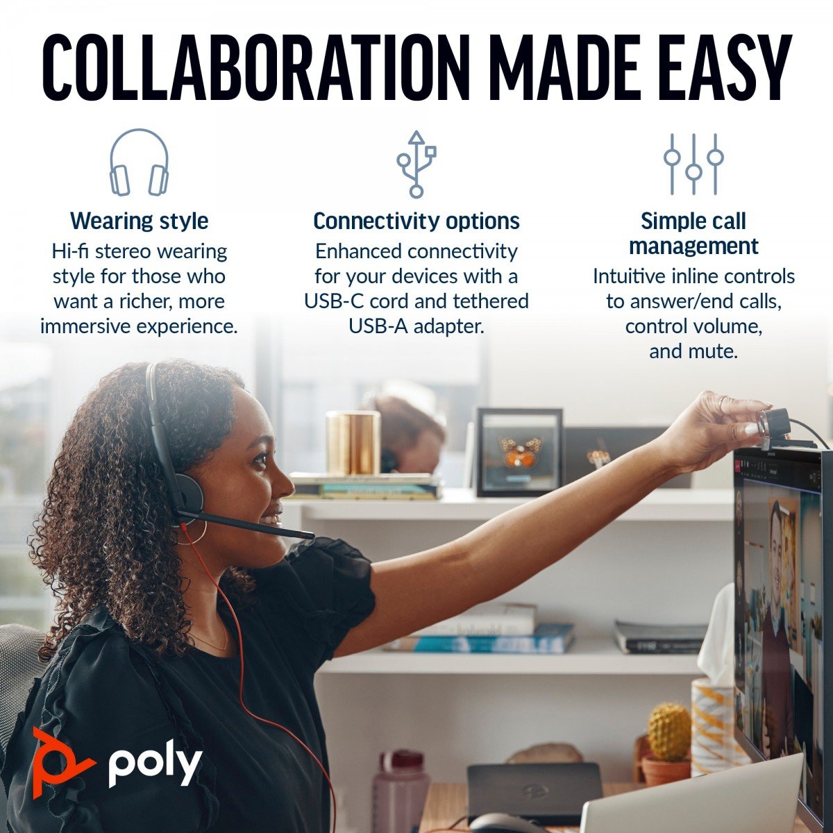 Poly BW 3220 USB-C HS+USB-C/A Bulk
