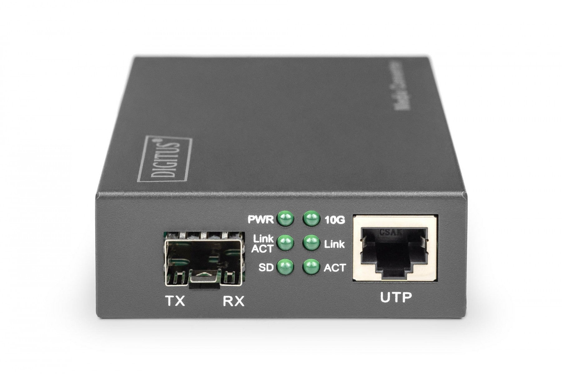 Digitus DN-82211 convertisseur de support réseau 10000 Mbit/s Noir