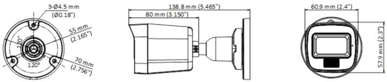Hikvision DS-2CE16U0T-LF(2.8mm) 4K Caméra Mini Bullet a Lumiere Hybride Intelligente Fixe
