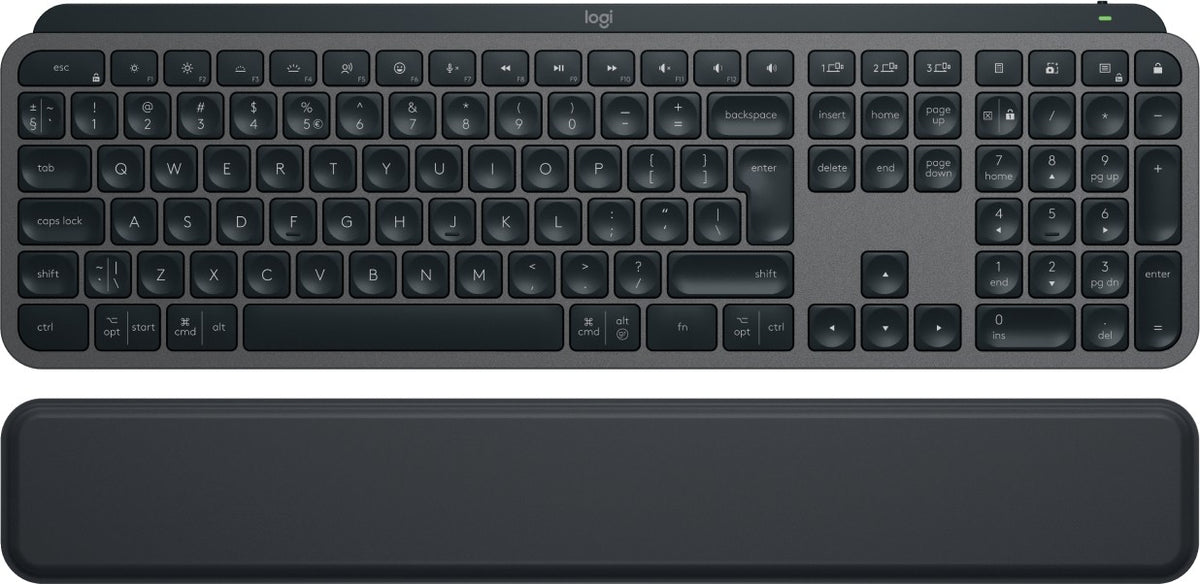 Clavier Logitech 920-011589 MX Keys S Graphite avec repose-poignet