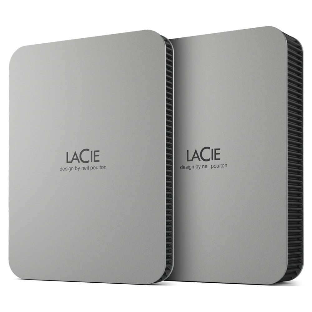 LACIE Mobile Drive HDD USB-C 5To 2.5p Moon Silver with USB-C cable