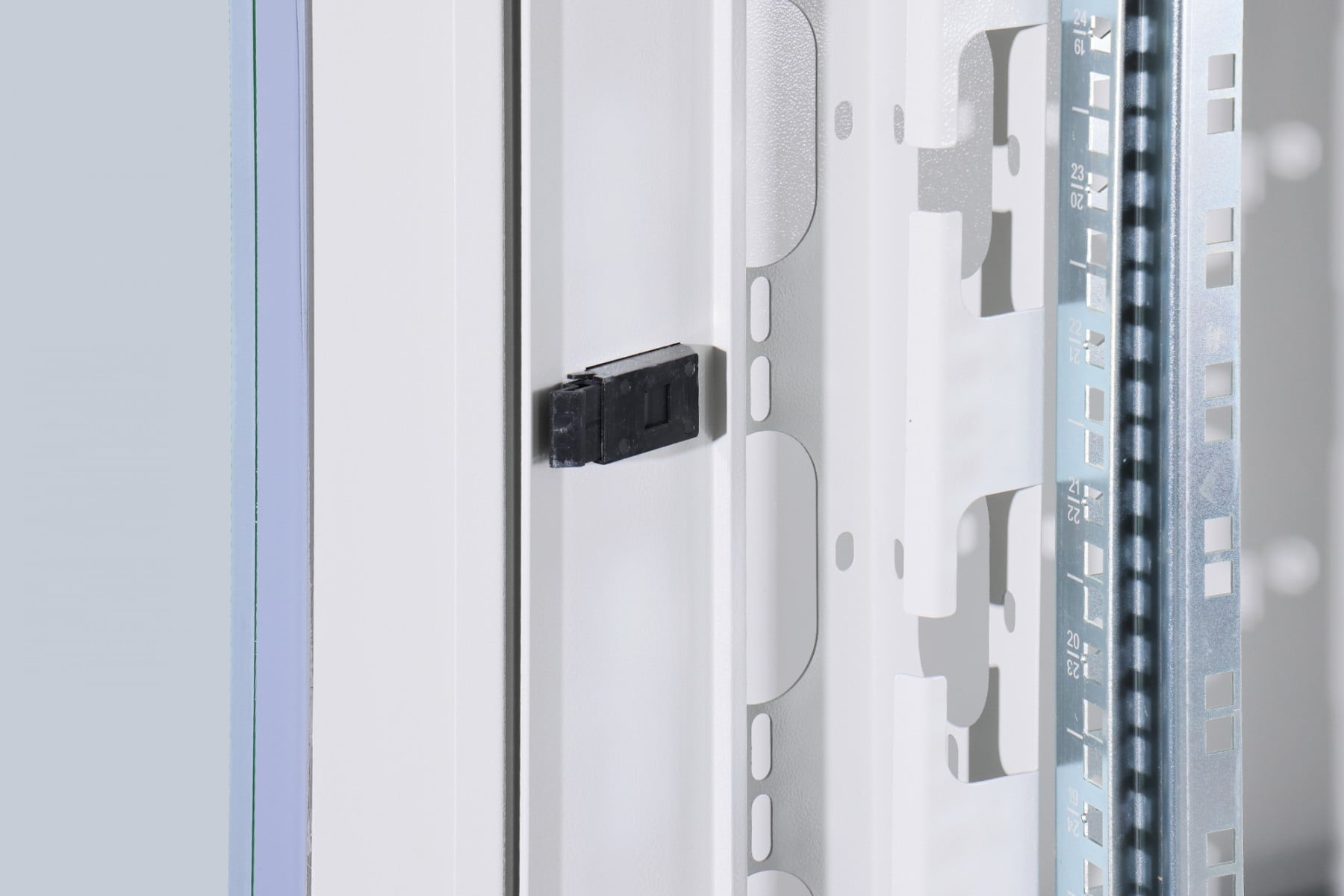 "Armoire réseau debout Unique 19"" 42U rack 800x800, porte avant en verre, gris, 800kg 2053x800x800 mm, couleur gris (RAL 7035)"