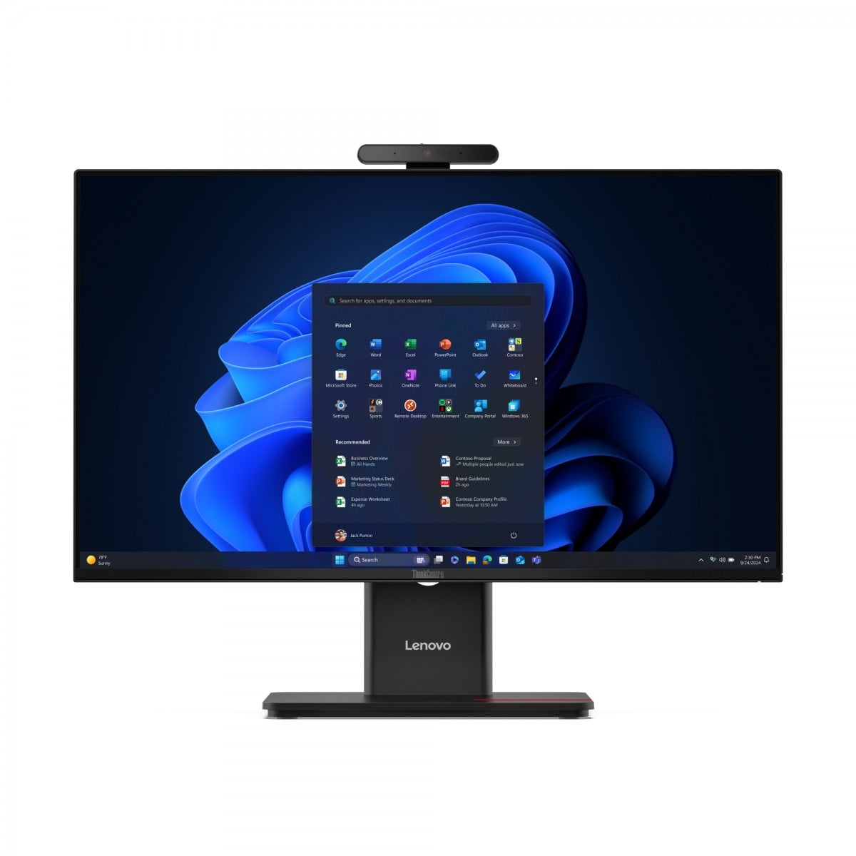 "Lenovo ThinkCentre M70a Gen 6 Intel Core Ultra 5 235T 60,5 cm (23.8"") 1920 x 1080 pixels PC All-in-One 16 Go DDR5-SDRAM 512 Go SSD Windows 11 Pro Wi-Fi 6E (802."