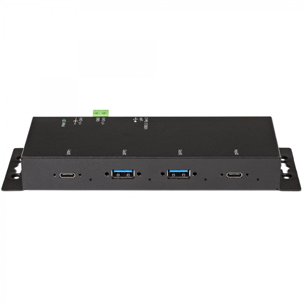 4 Port Industrial USB C Hub 10Gbps 2C/2A