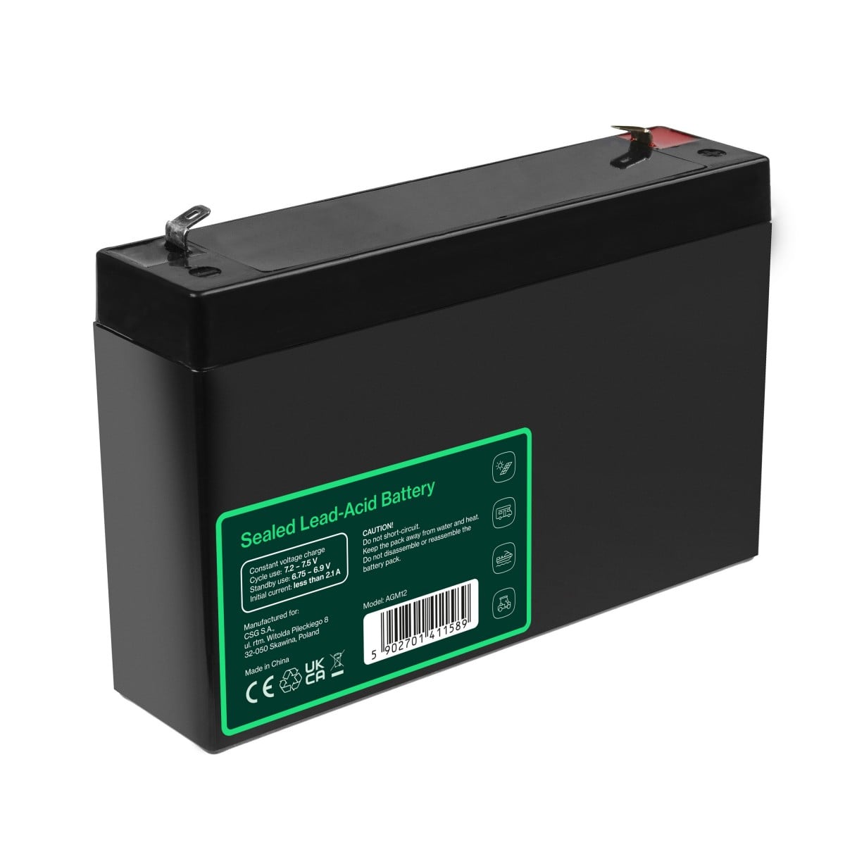 Green Cell Battery AGM 6V 7AH