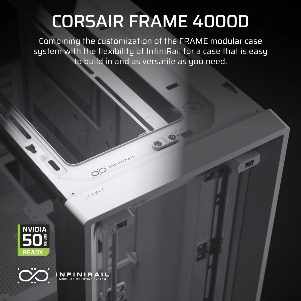 Corsair FRAME 4000D Midi Tower Blanc
