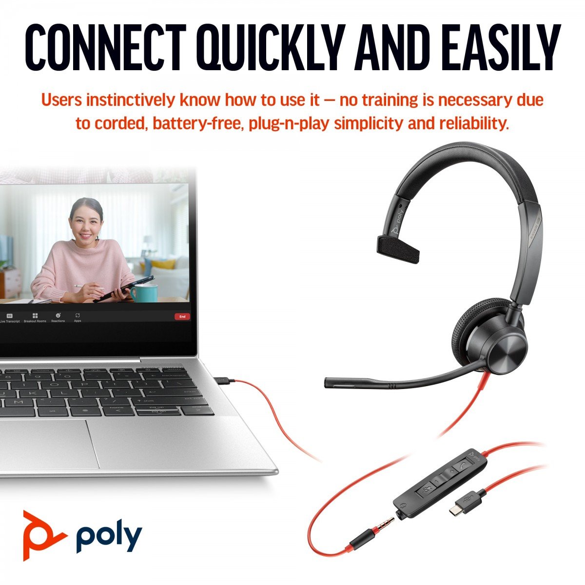 Poly BW 3315 USB-C HS+3.5mmP+USB-C/A
