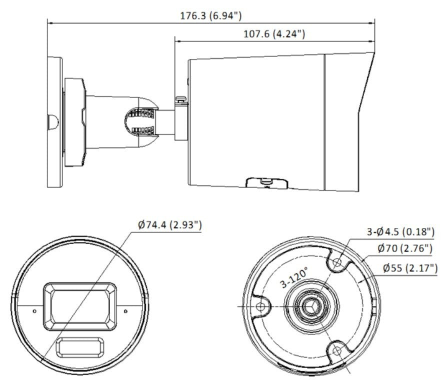 Hikvision DS-2CD2043G2-LI(2.8mm) 4 MP caméra réseau Bullet avec Acusense et éclairage hybride intelligent fixe
