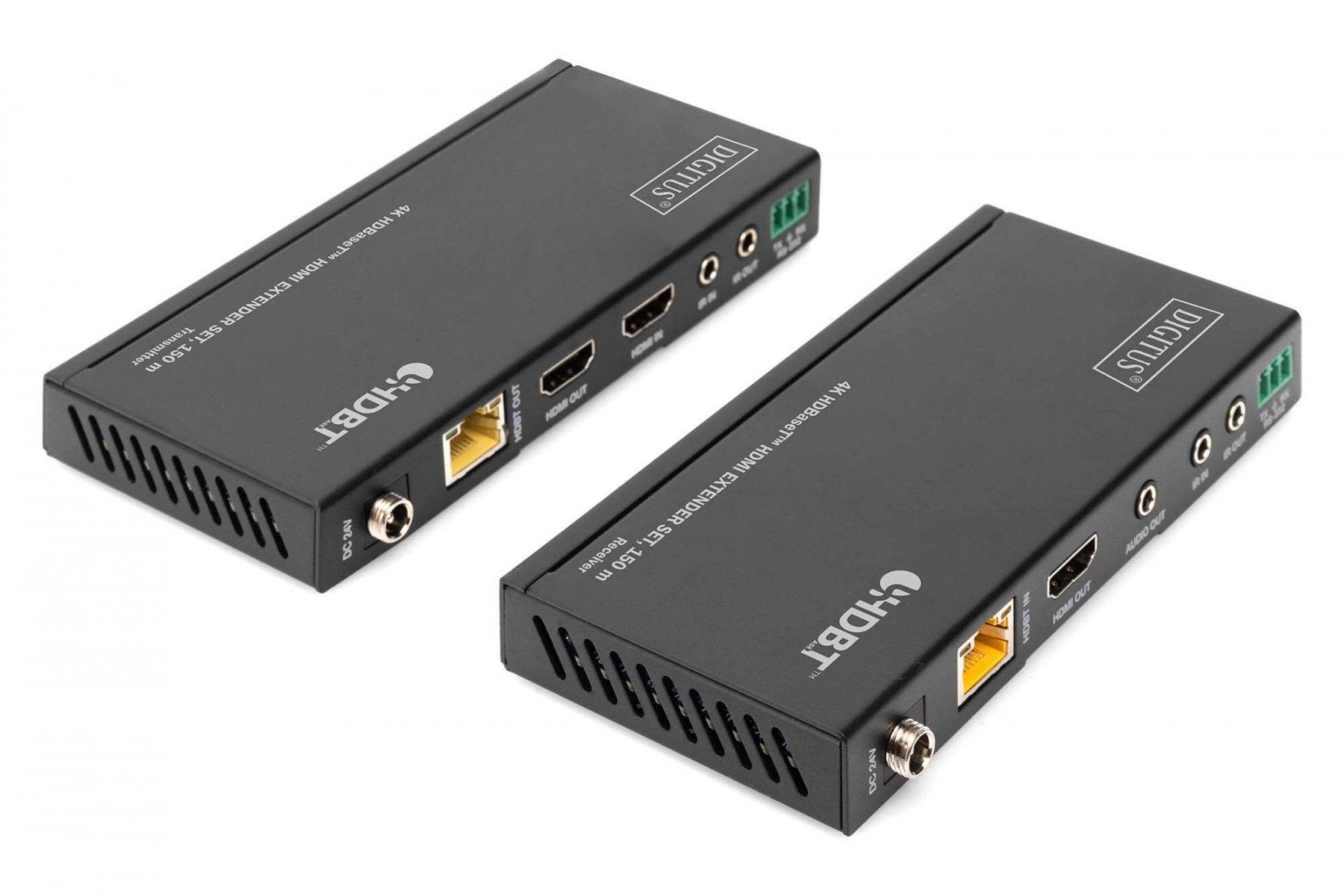 Digitus DS-55508 extension audio/video Émetteur et récepteur AV Noir