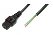 Câble d'alimentation OPEN/IEC C13 femelle droit 4m noir avec verrouillage IEC