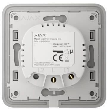 Ajax Systems 83428.142.NC AJAX LightCore (vertical 2-gang)