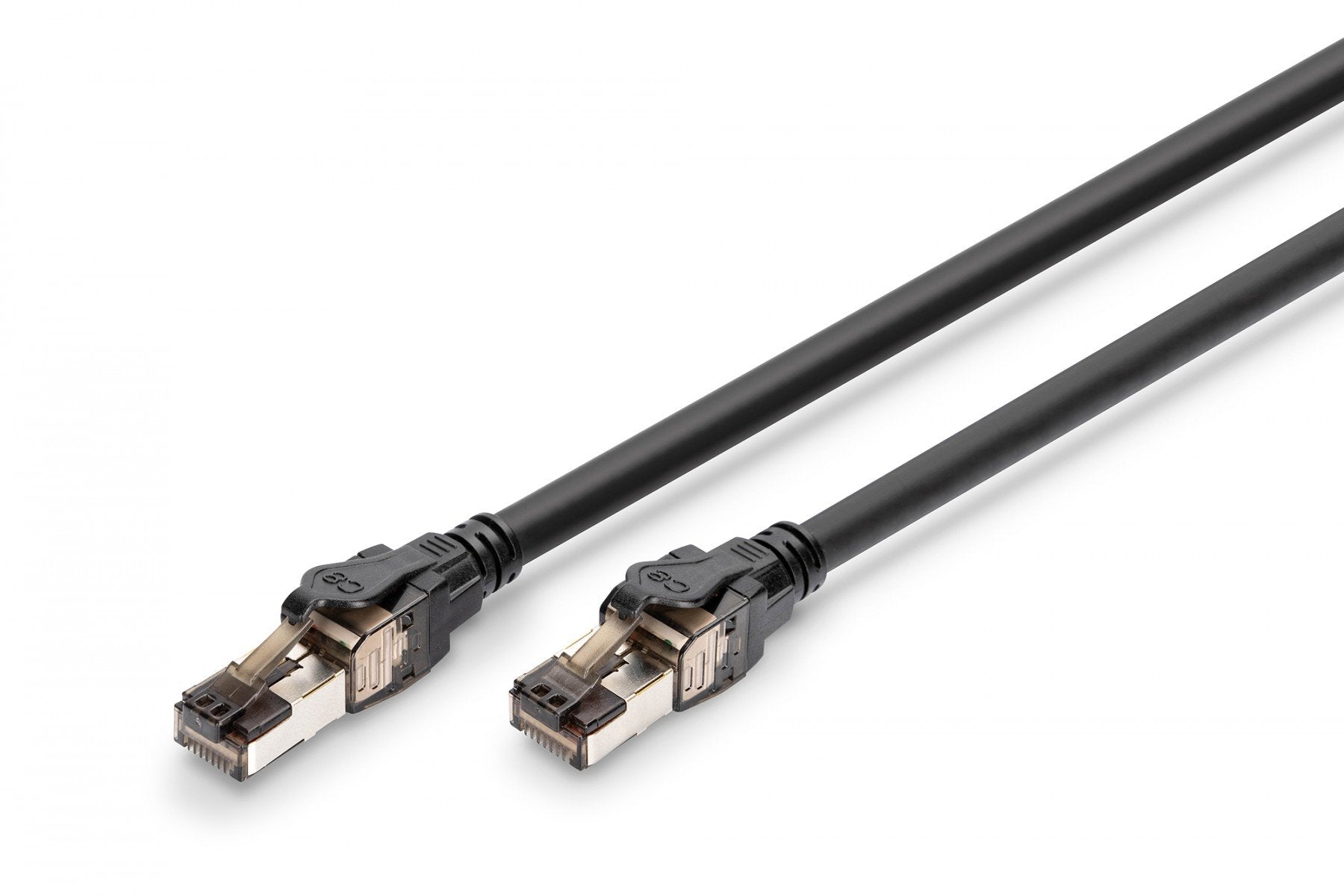 Câble de raccordement RJ45-RJ45, Cat. 8.1, S/FTP, AWG 24/7, LSOH, 2 m, noir