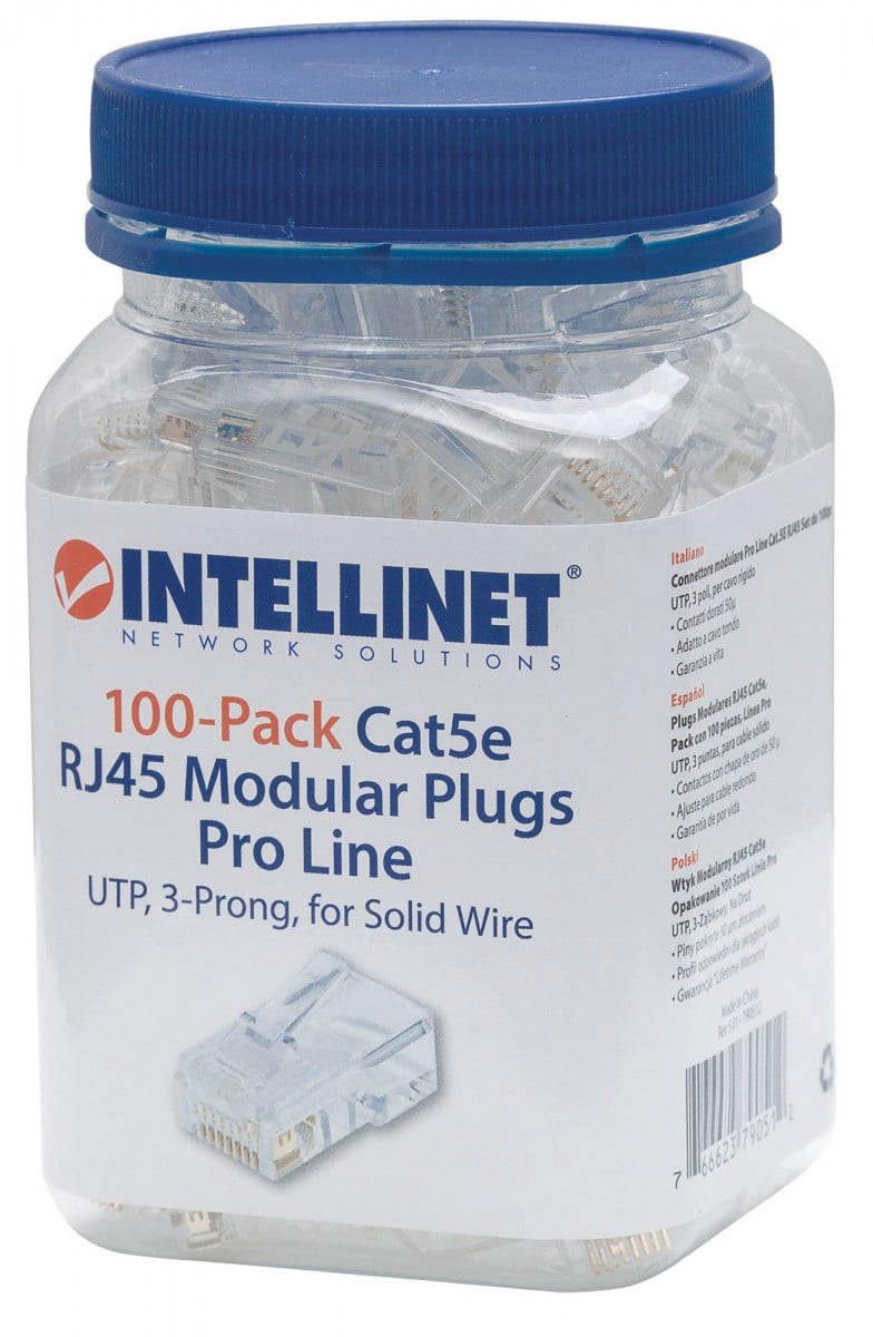 Intellinet 790512 connecteur de fils RJ45 Transparent