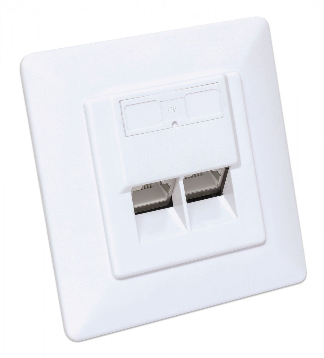 Intellinet 771900 prise de courant 2 x RJ-45 Blanc