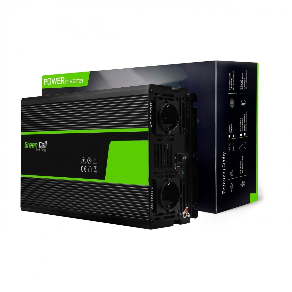 Green Cell INV11 adaptateur de puissance & onduleur Auto 12 W