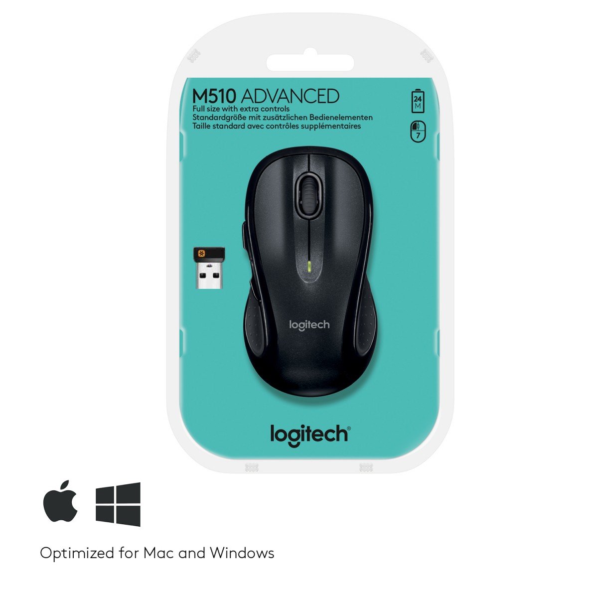 Logitech M510 souris Droitier RF sans fil Laser 1000 DPI