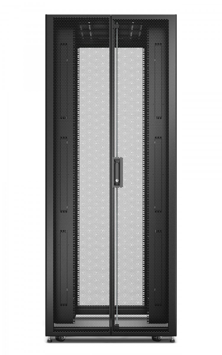 APC Easy Rack 42Ux800x1200 with Roof castors feet and 4Brackets No Side panels Bottom black