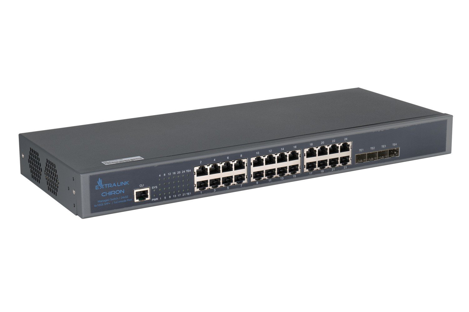 Extralink EX.19720 commutateur réseau Géré Gigabit Ethernet (10/100/1000) 1U Noir