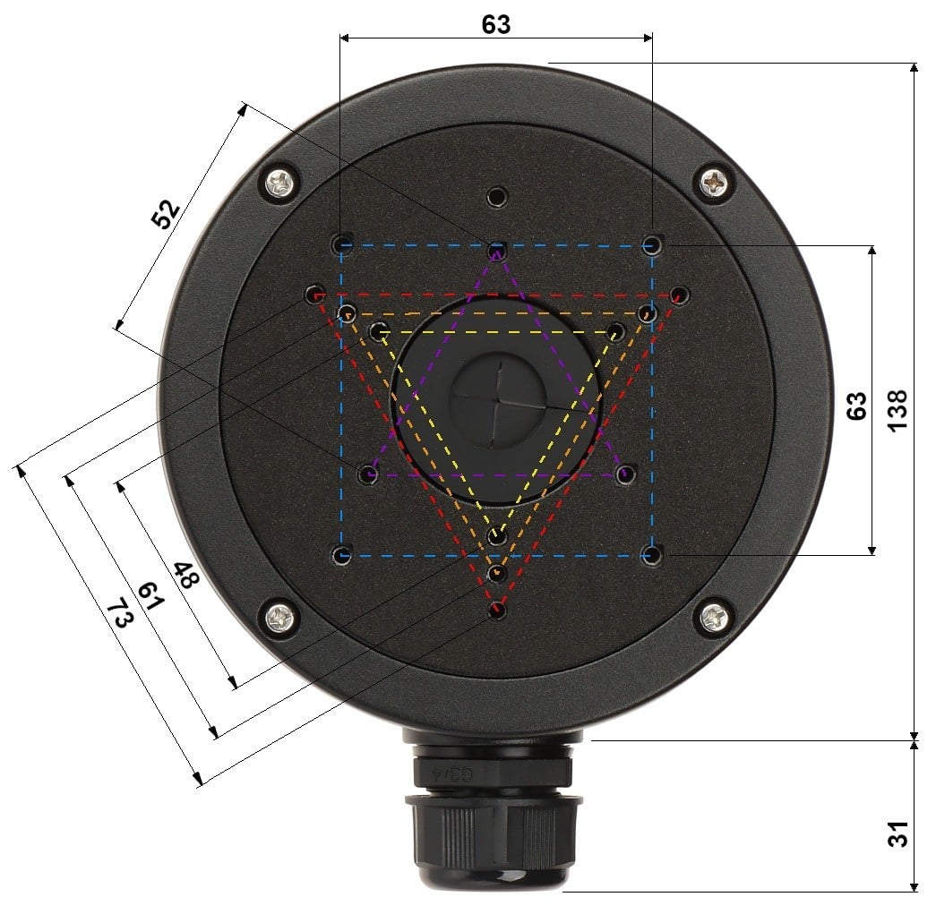 Hikvision DS-1280ZJ-S(Black) Junction box