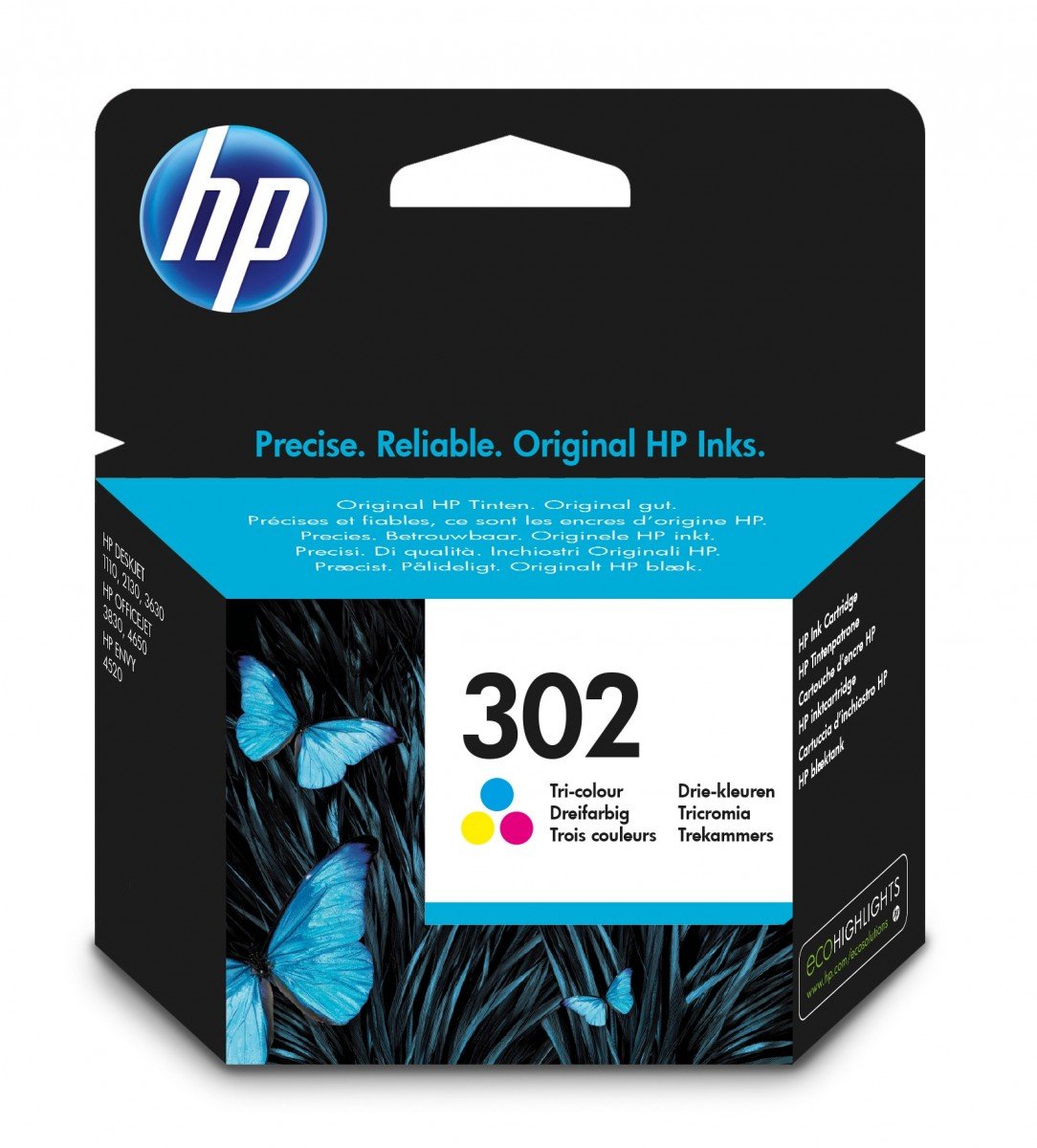 HP 302 original Ink cartridge F6U65AE UUS Tri-color WCF (P)