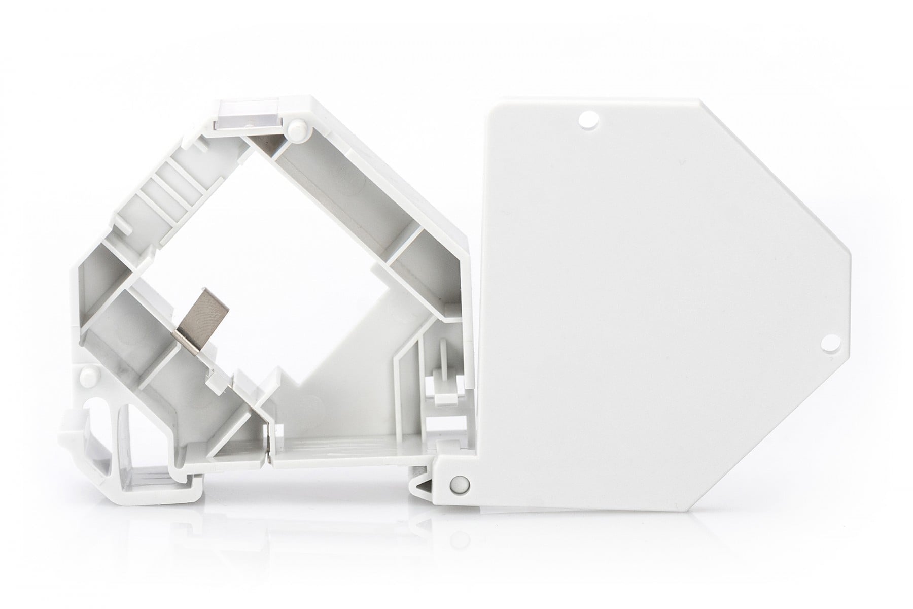 Adaptateur keystone pour rail DIN, boîtier IP20 pour 1x module keystone