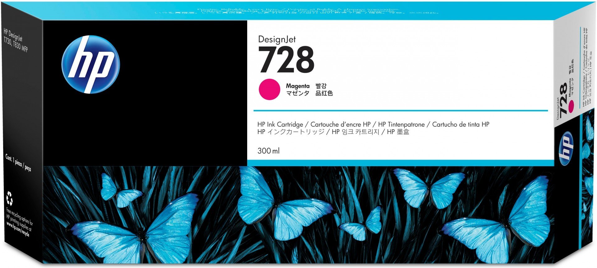 HP 728 original 300-ml Magenta Ink cartridge F9K16A