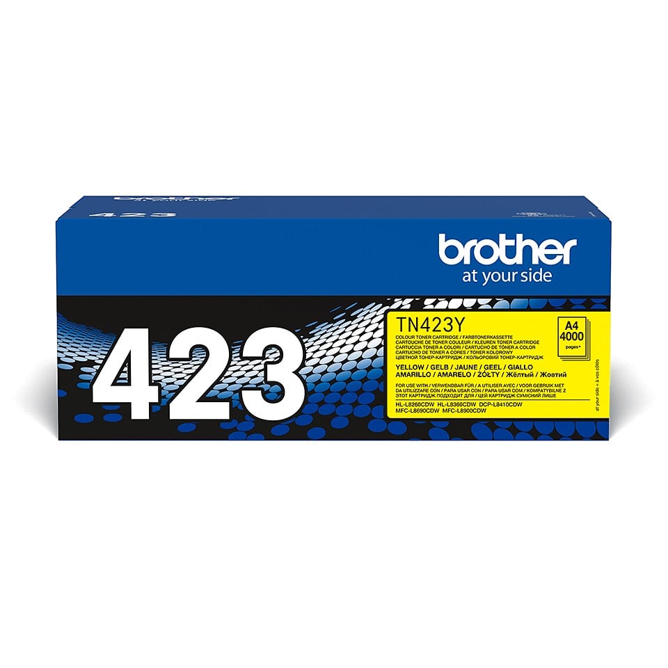 BROTHER TN423Y Toner Cartouche Jaune Grande Capacité 4.000 pages pour Brother HL-L8260CDW, L8360CDW