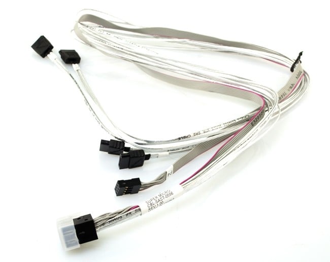 Supermicro CBL-SAST-0556 câble Serial Attached SCSI (SAS) Noir, Blanc