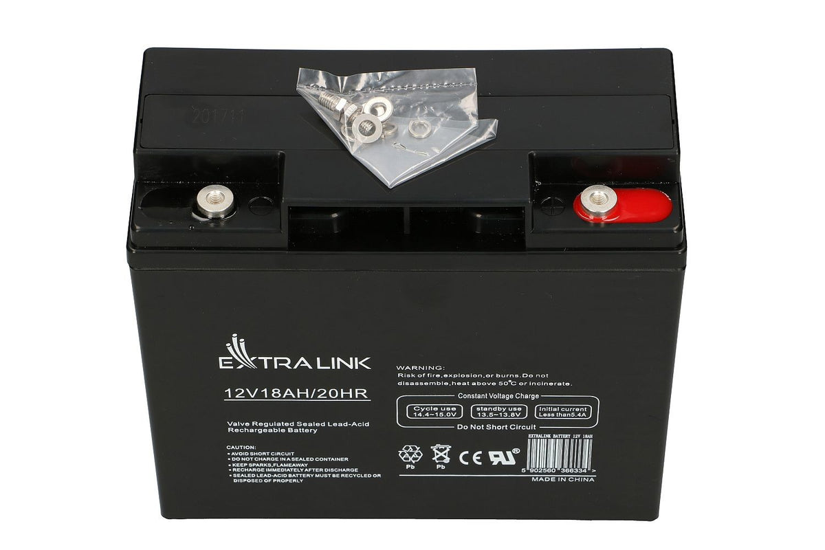 Extralink AKUMULATOR BATTERY ACCUMULATOR AGM 12V 18AH - Batterie - 18.000 mAh Sealed Lead Acid (VRLA) 13,5 V