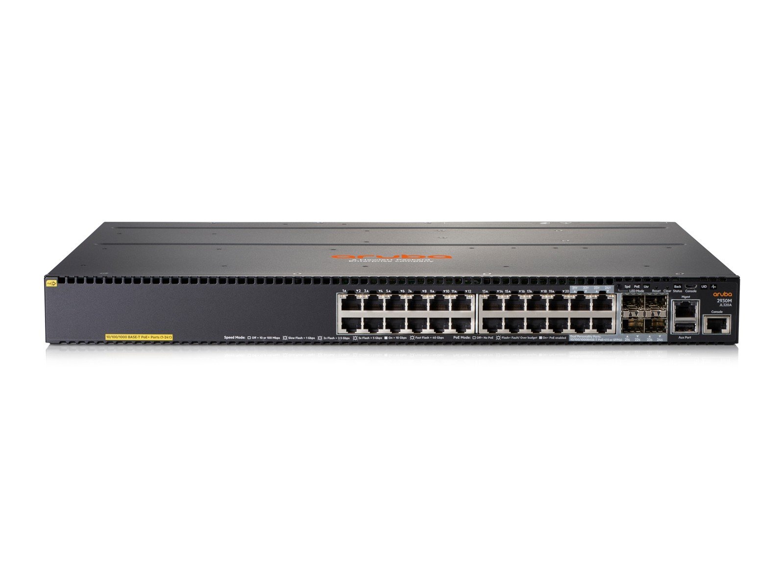 HPE Aruba 2930M 24G PoE+ with 1-slot Switch