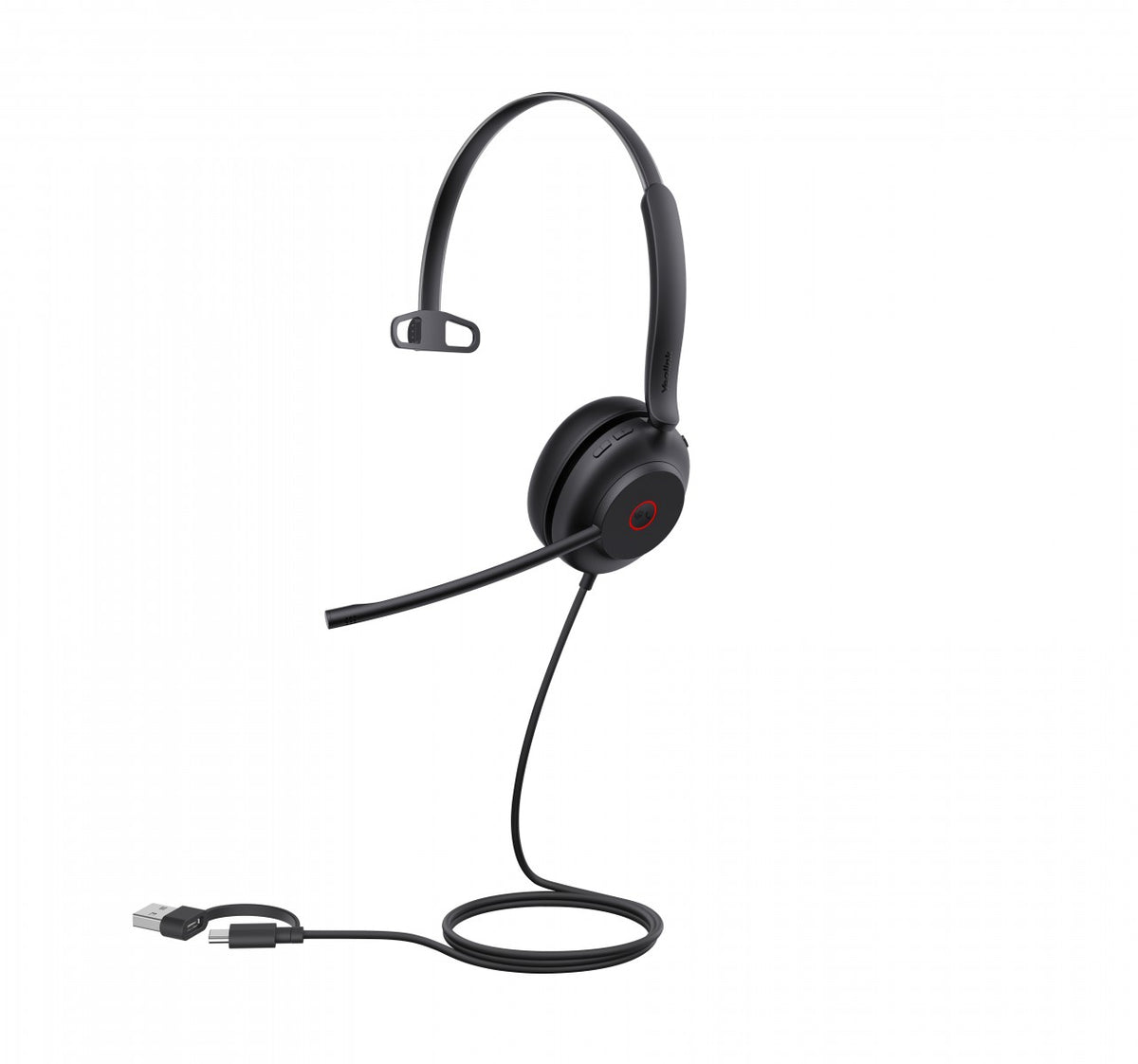 Yealink UH35 Mono Teams USB-C/A Avec fil Arceau Appels/Musique USB Type-C / USB Type-A Noir