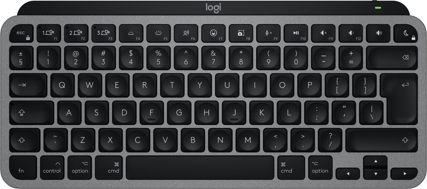 Logitech Master MX Keys Mini For Mac clavier maison/bureau Bluetooth QWERTY US International Noir, Gris