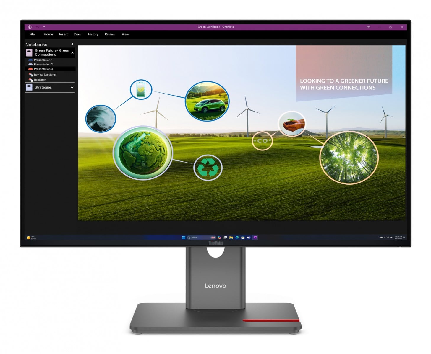 "Lenovo ThinkVision P27Q-40 écran plat de PC 68,6 cm (27"") 2560 x 1440 pixels Quad HD LED Noir"