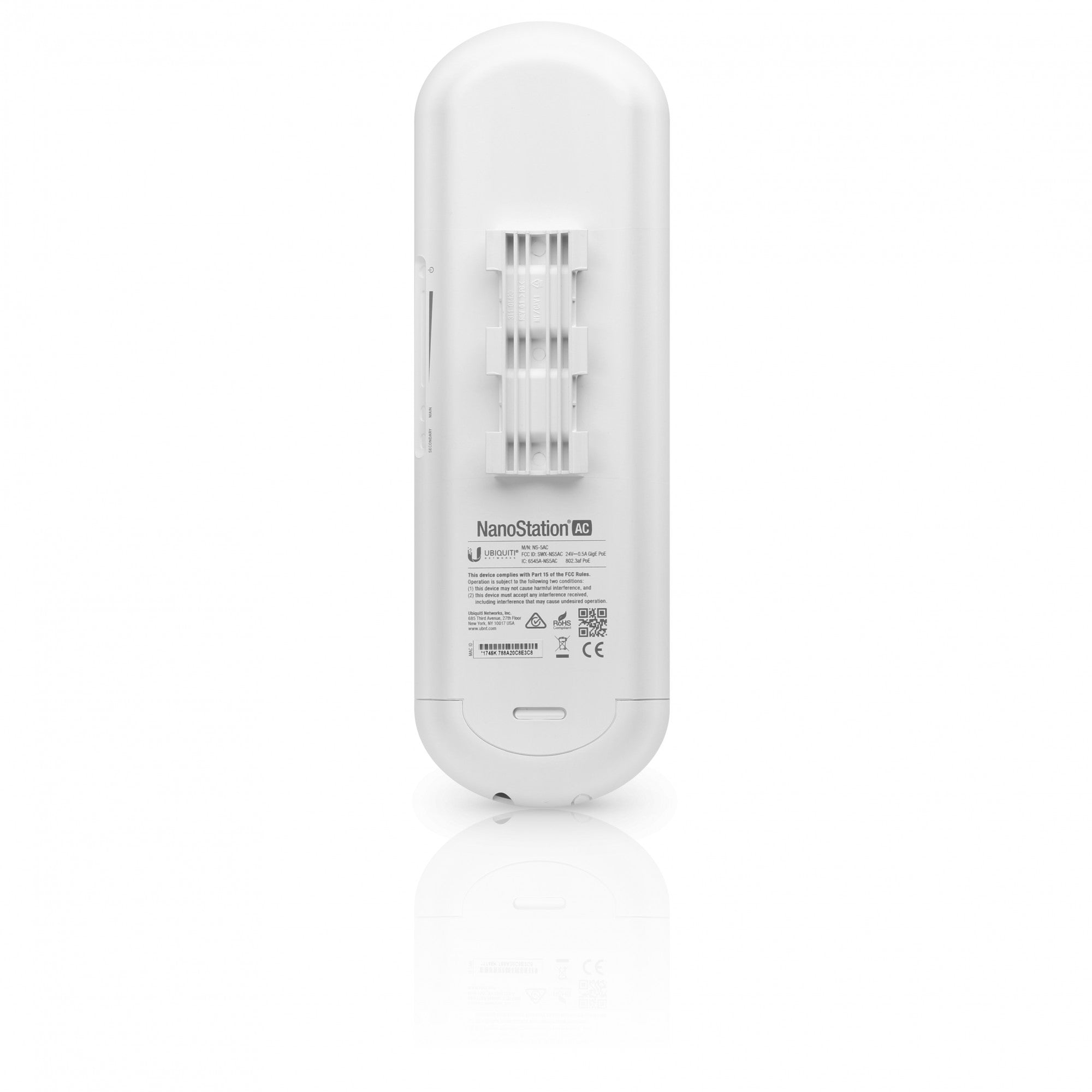 Ubiquiti NS-5AC Networks NanoStation AC 1000 Mbit/s Blanc Connexion Ethernet, supportant l'alimentation via ce port (PoE)