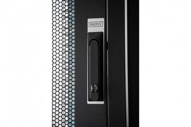 "Armoire réseau debout Hyper Pro 19"" 47U rack 800x1000, porte avant perforée, noire, 1000kg"