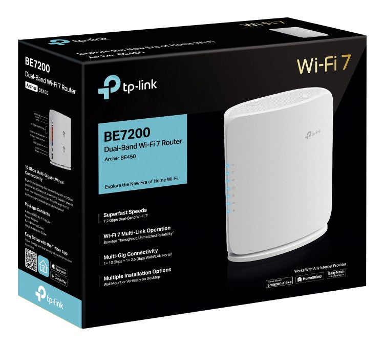 TP-Link Archer BE450 routeur sans fil Multi-Gigabit Ethernet Bi-bande (2,4 GHz / 5 GHz) Blanc