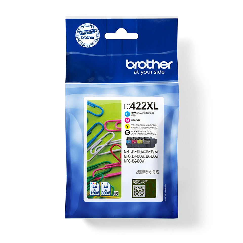 BROTHER LC422XL HY Value BP Ink Cartridge For BH19M/B Compatible with MFC-J5340DW MFC-J5740DW MFC-J6540DW MFC-J6940DW 3000/1500 p