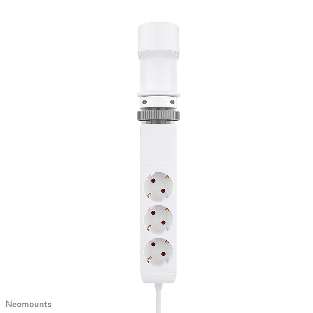 NEOMOUNTS VOLT Desk Clamp socket with Quick-charge USB Ports clamp 0-50mm 3x type-F 230V 1x USB-A 18W 2x USB-C 20W