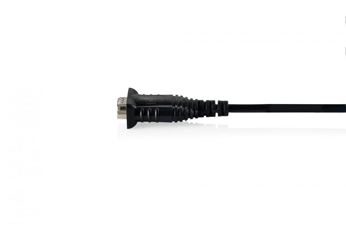Digitus DA-70172 Câble adaptateur USB-A 2.0 mâle vers RS232 (DB9) mâle | Chipset FTDI (FT232RNL) | PVC, noir | Fixation par manchon | 1.8m