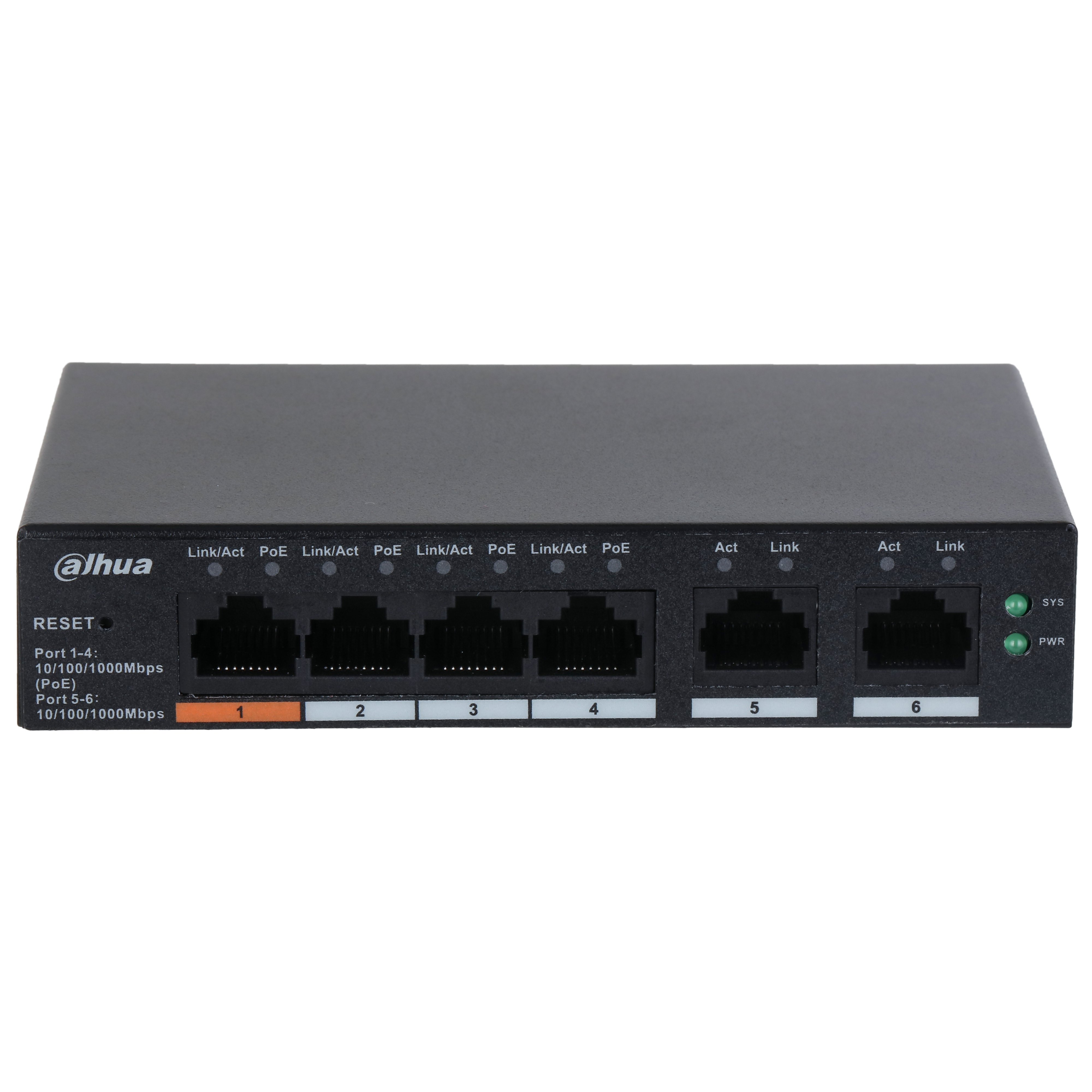 Dahua CS4006-4GT-60 Commutateur Gigabit de Bureau Géré dans le Cloud a 6 Ports avec 4 Ports PoE